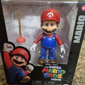 Super Mario Bros Movie Action Figure - Red, Blue, White